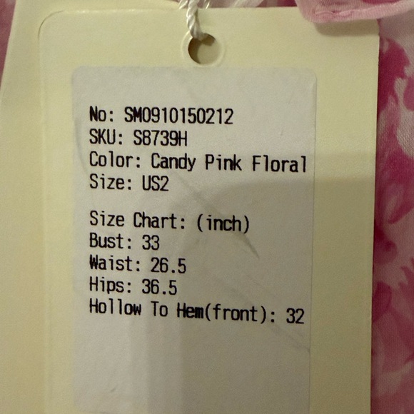 Stacees Candy Pink Floral Strapless Ruffle Mini Dress 💕 NWT US2 - Picture 2 of 7